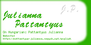 julianna pattantyus business card